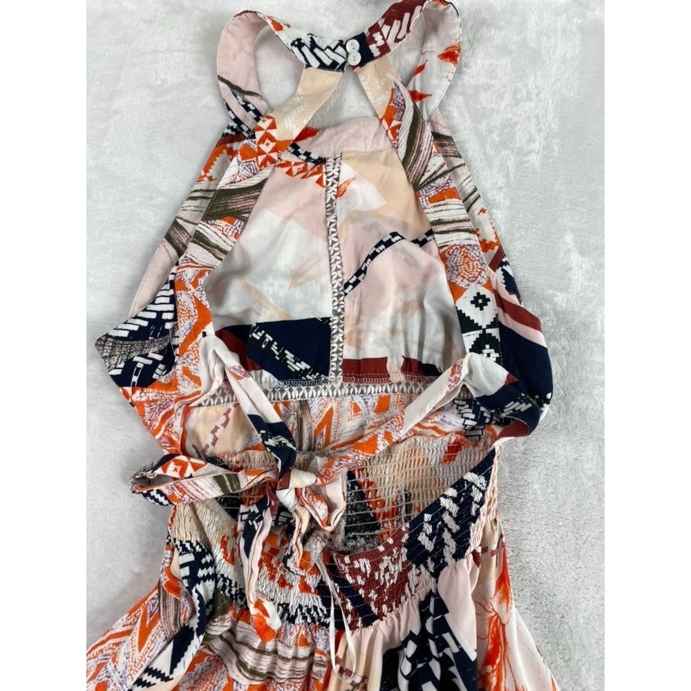 Abel The Label Anthropologie Midi Dress Sz M Halter Boho Smocked Resort Vacation - Picture 8 of 13